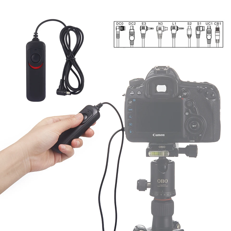 Fotocamera Dslr Timer Cablato Telecomando Otturatore Rilascio Dc0 Dc2 E2 L1 N3 E3 S1 S2 Cavo Uc1 Per Canon Nikon Sony Fujitsu Photo
