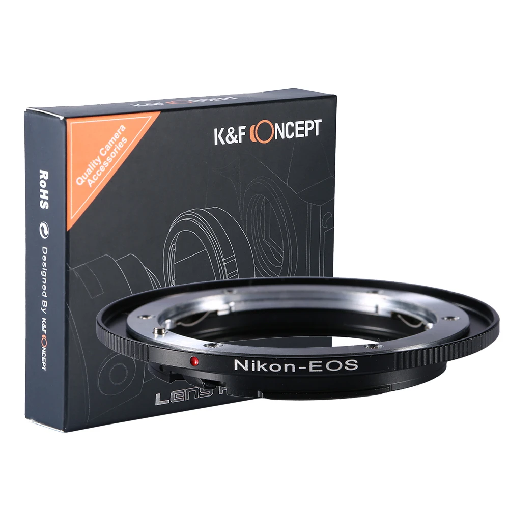 K & F Concept Adattatore Per Obiettivo Da Nikon A Canon Eos Per Obiettivo Nikon F Ai Ais D Mount A Canon Eos Ef 1Dx 5Ds 5 D3 6 D2 7D 700D 750D 760D