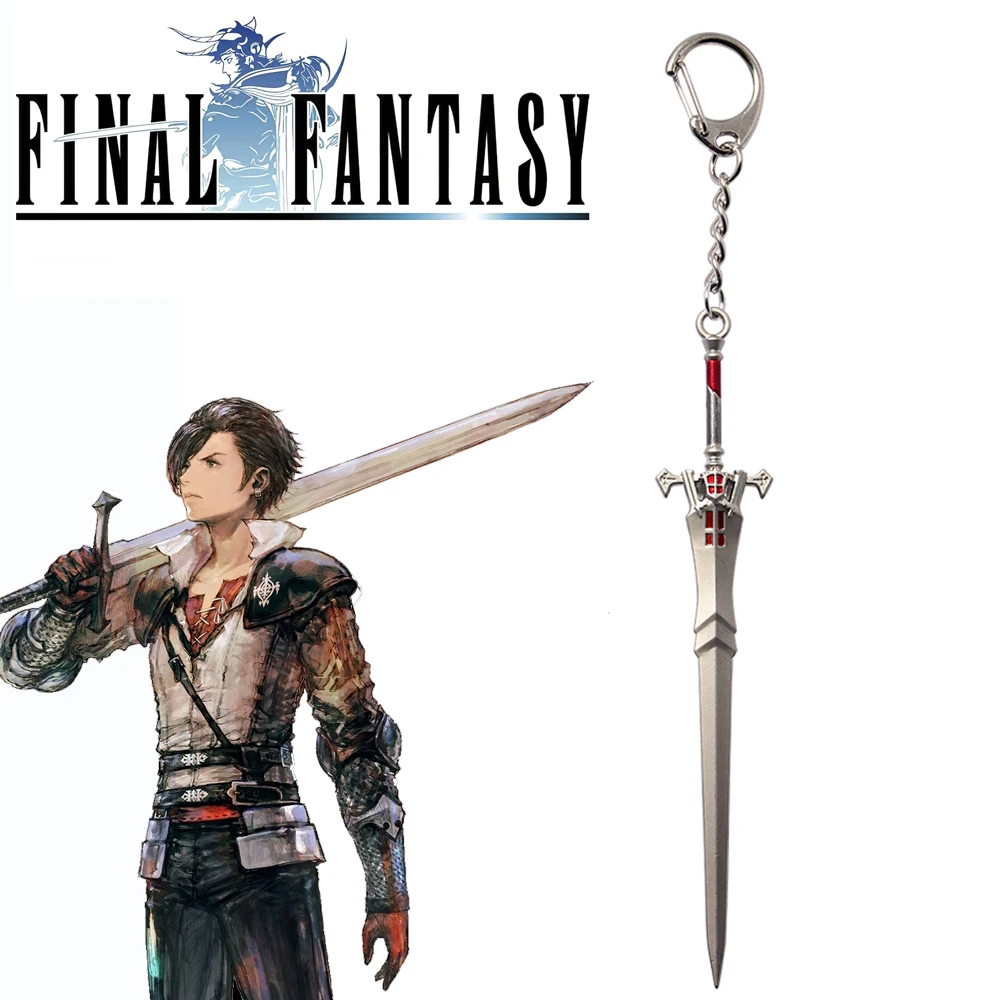 Invictus Sword Final Fantasy Xvi Clive Rosfield Sword Portachiavi Periferiche Full Metal Arma Modello Replica Ornamento Artigianato Bambola