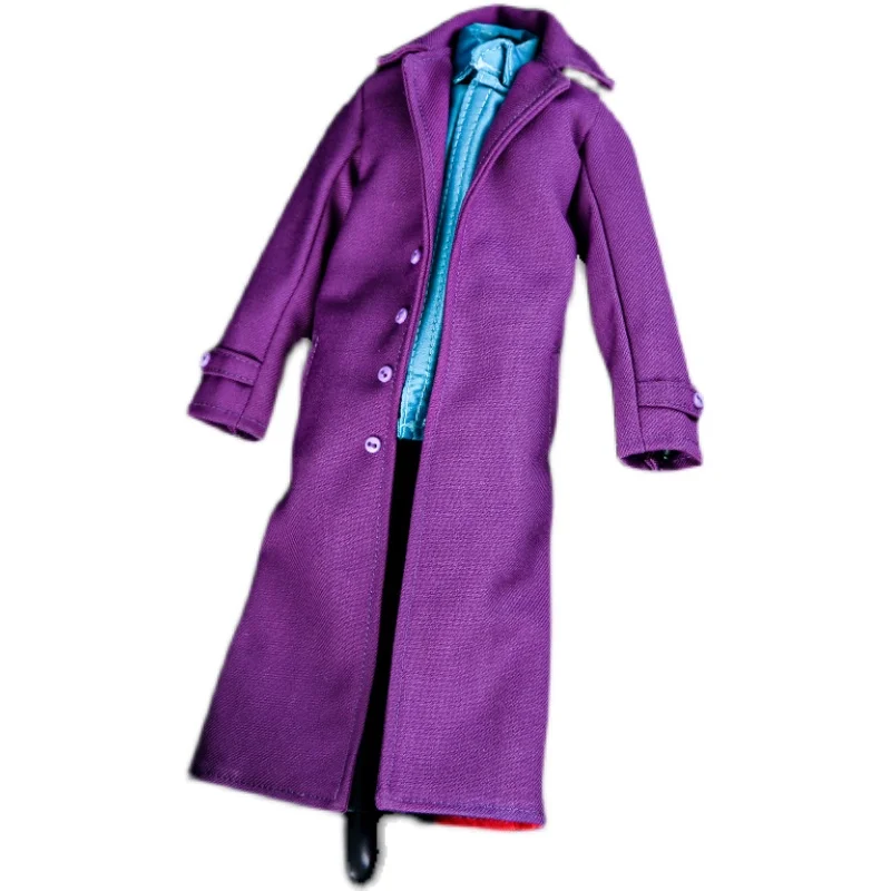 Collezione 1/6 Joker Purple Coat Male Clown Clothes Model Fit For 12In Soldier Action Figure Body Doll Toy