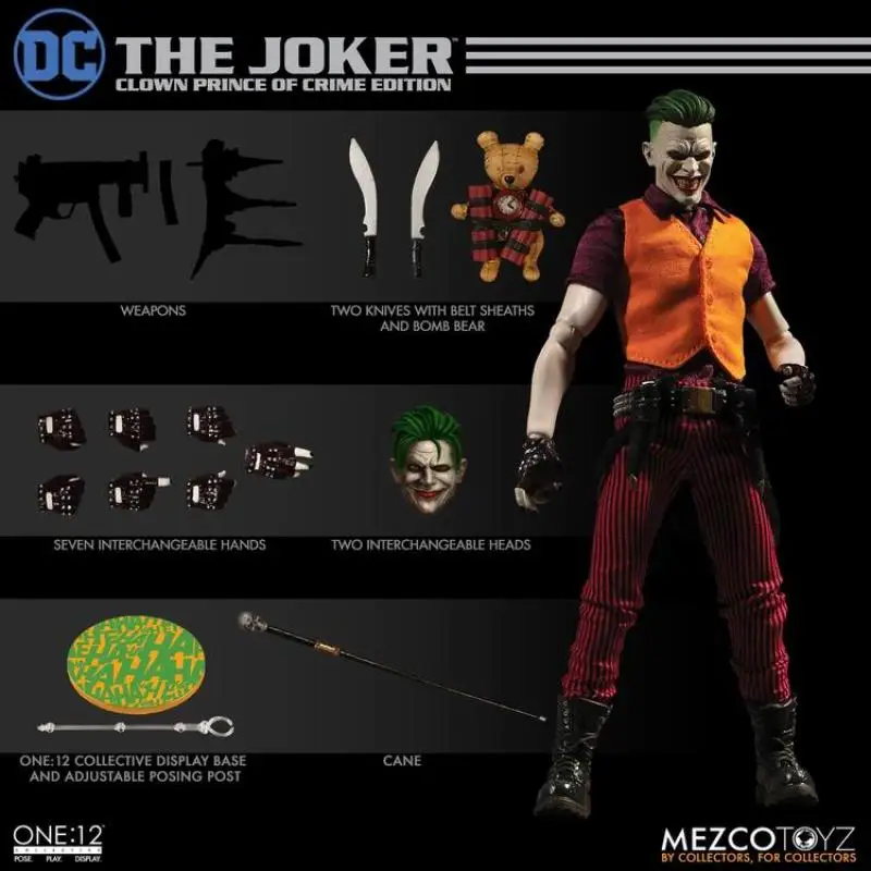 Originale Mezco One:12 The Joker Anime Action Collection Figure Model Toys Regali Per Bambini