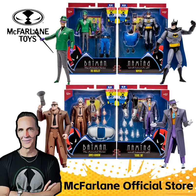 Mcfarlane Toys 1/10 Action Figure Blind As A Bat The Joker James Gor The Riddler Batman: The Animated Series Model Doll Garage