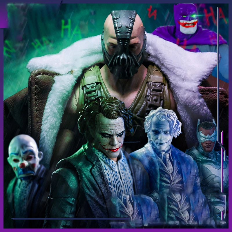 Mcfarlane Robber Sonar Joker Trenchcoat Bane Jokerized Batman Batwing Action Figure Regalo Ornamento Da Collezione
