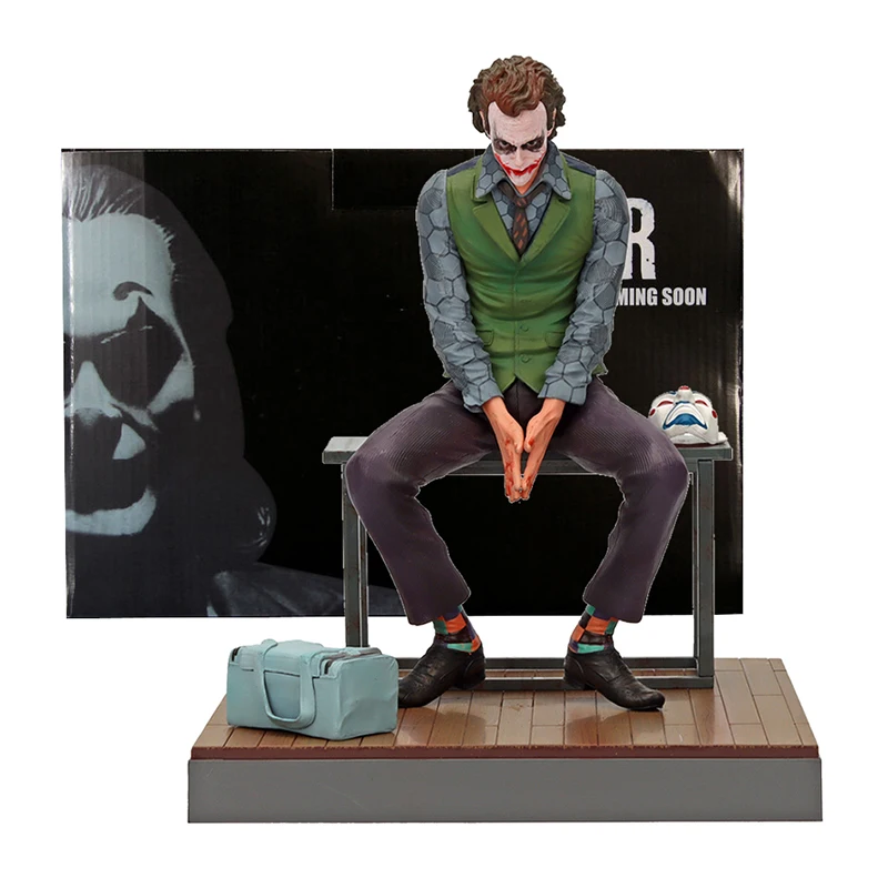 Dc Suicide Squad Figures The Joker Action Figure Heath Ledger Chair Joker Figurine Collezione Pvc Harley Quinn Statue Model Toys