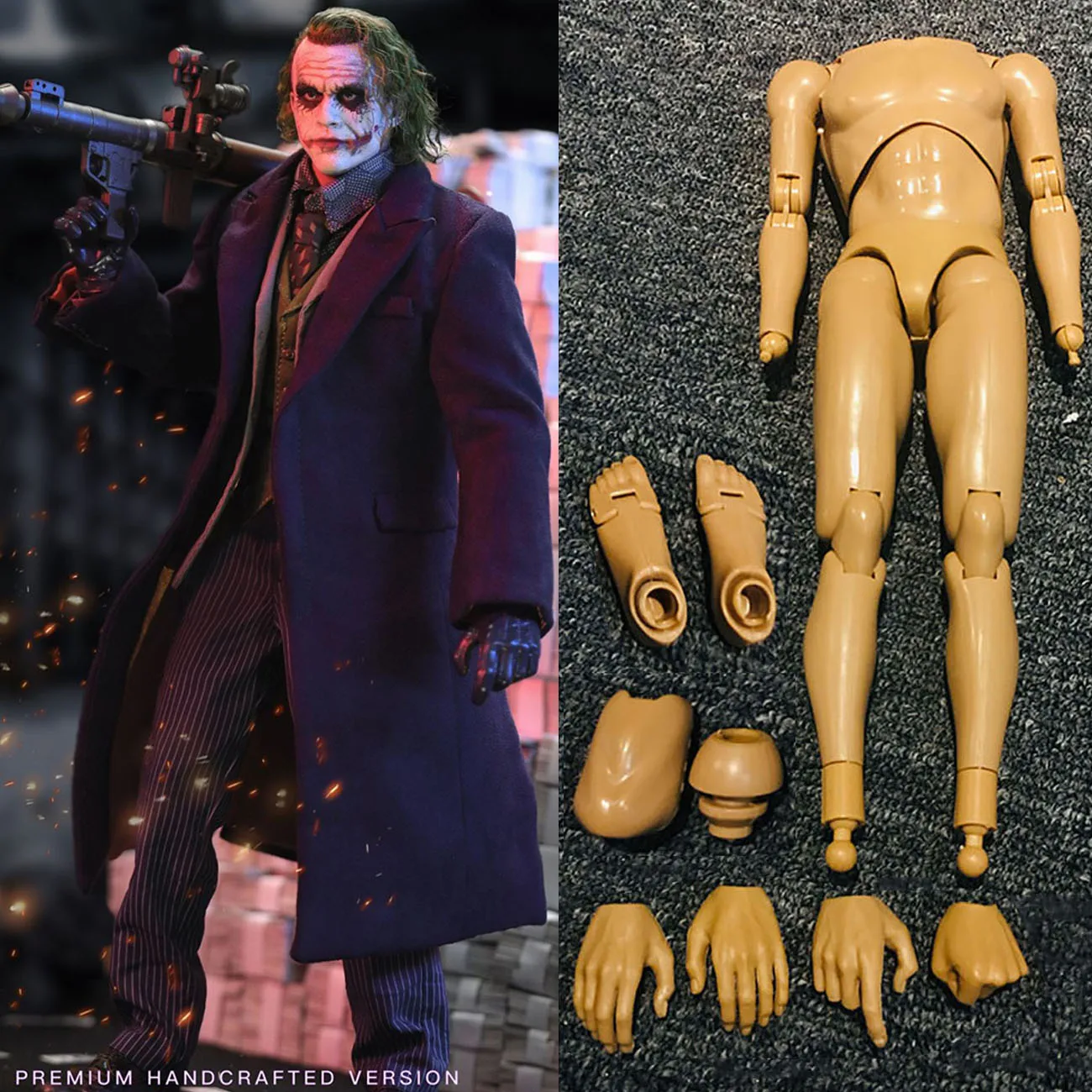 1/6 Joker Heath Ledger Purple Coat Suit Clown Abbigliamento Accessori Modello Fit 12 ''Maschio Soldato Action Figure Body
