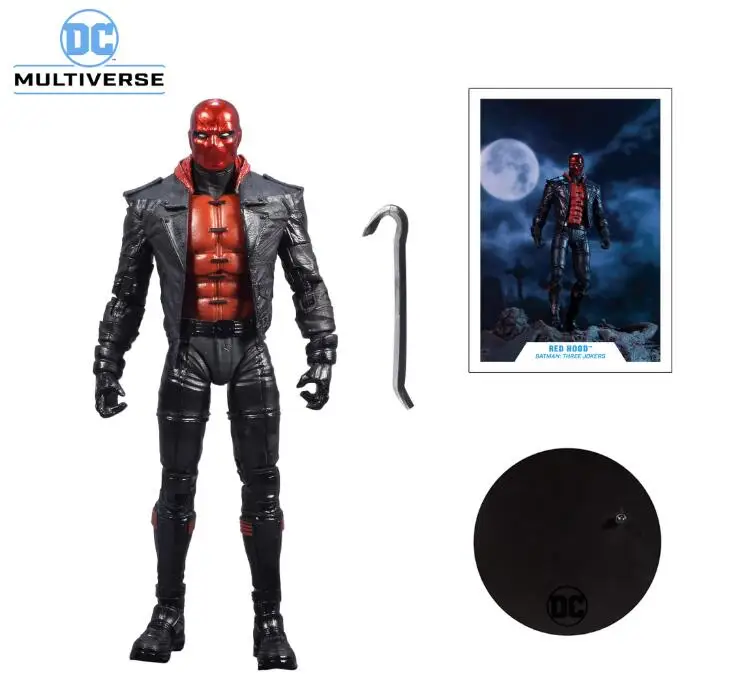Mcfarlane Batman Three Joker Red Hood Action Figure Articolate Toys 17Cm
