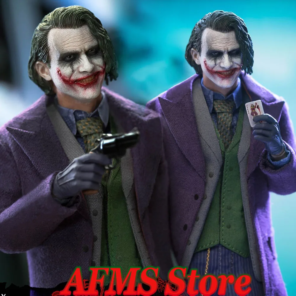 Filix Toys Fx004 Figura Da Collezione In Scala 1/12 Crazy Clown Classic Purple Windbreaker Joker Set Completo 6 "Action Figure Soldier