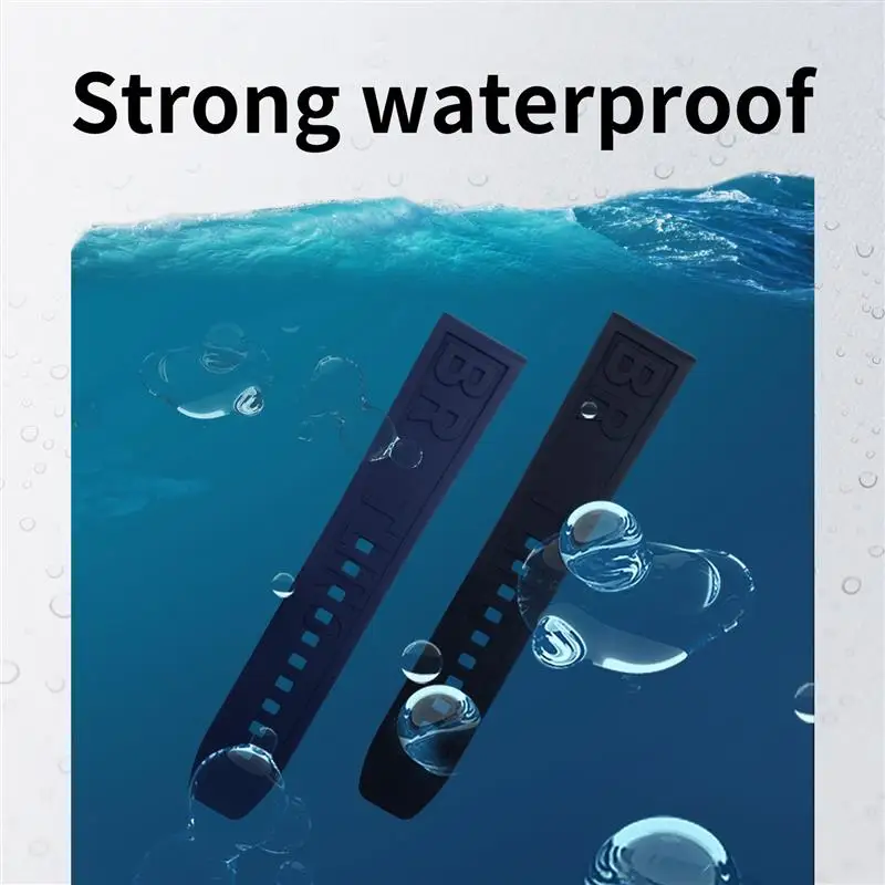 Pcavo Soft Natural Fluororubber Fkm Rubber Letter Watchband 22Mm Per Cinturino Breitling Per Superocean Navitimer Professionale