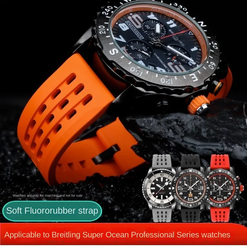 Per Breitling Avenger Blackbird Sea Wolf Temporizzazione Meccanica Cinturino Per Orologio Superocean Fluororubber Ventilare Cinturino 22 Mmmracelet