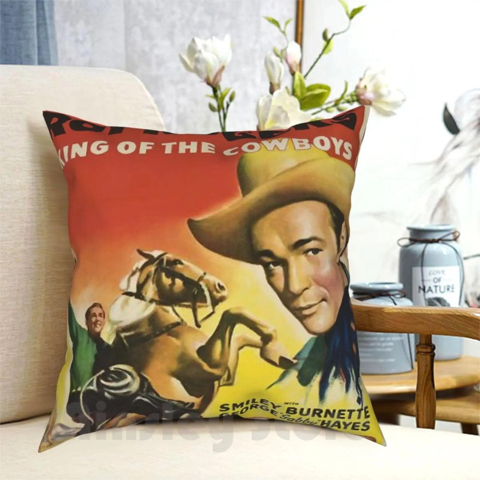 Fodera Per Cuscino Roy Rogers Printed Home Soft Throw Pillow Roy Rogers Westerns Film