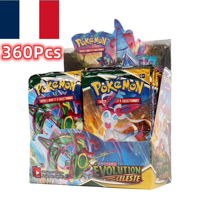 Versione Francese 360 Pz/Scatola Carte Pokemon Tcg: Spada E Scudo Evolving Skies Booster Box Pokemon Cards 36 Pack Box