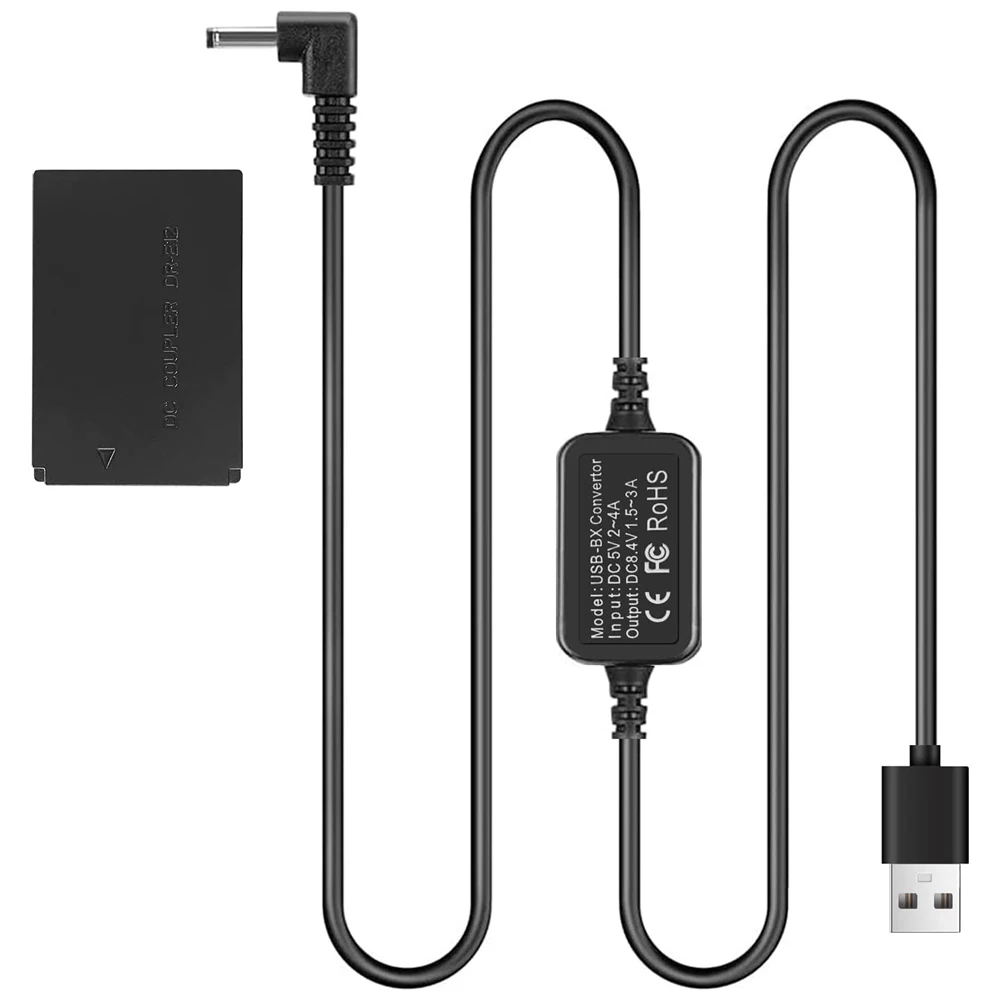 Cavo Usb Dr-E12 Batteria Fittizia Lp-E12 Kit Accoppiatore Dc, Per Canon Eos M50 Mark Ii, M50 M100 M200 M M2 M10, Kiss M, M2 Camer Digitale