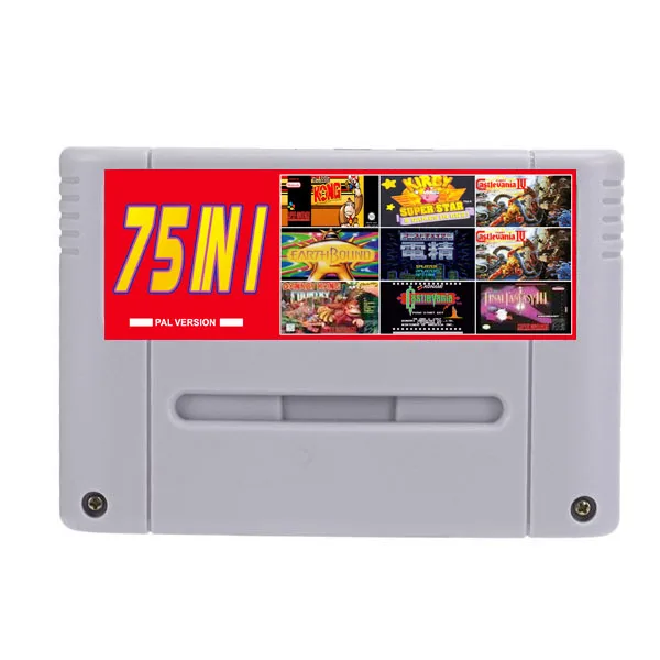 Super 75 In 1 Versione Eur Chip Save With Game Clock Tower Final Game Fantasy Vi Dragon Quest I & Ii Secret Of Mana Terranigma