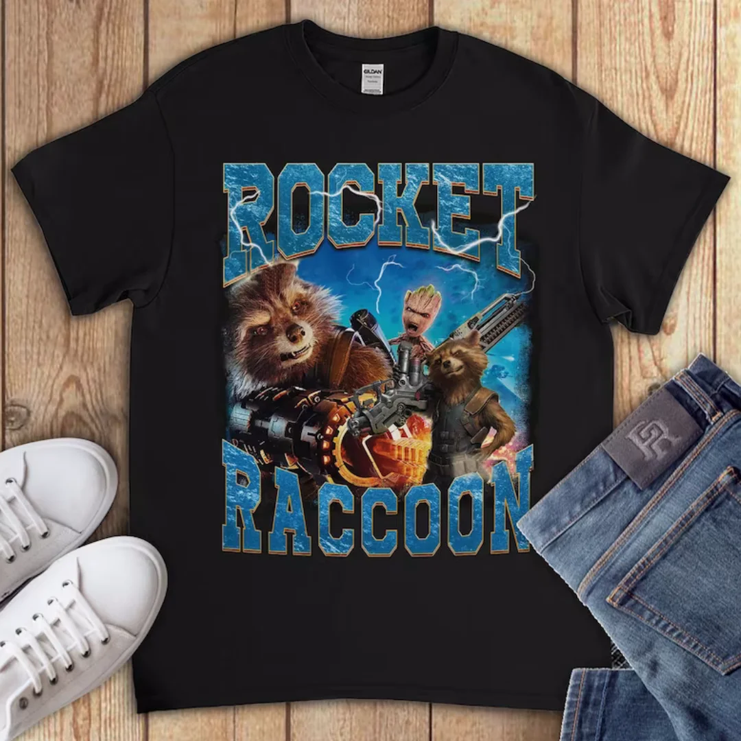 T-Shirt Personalizzata Star Lord Unisex Rocket Raccoon