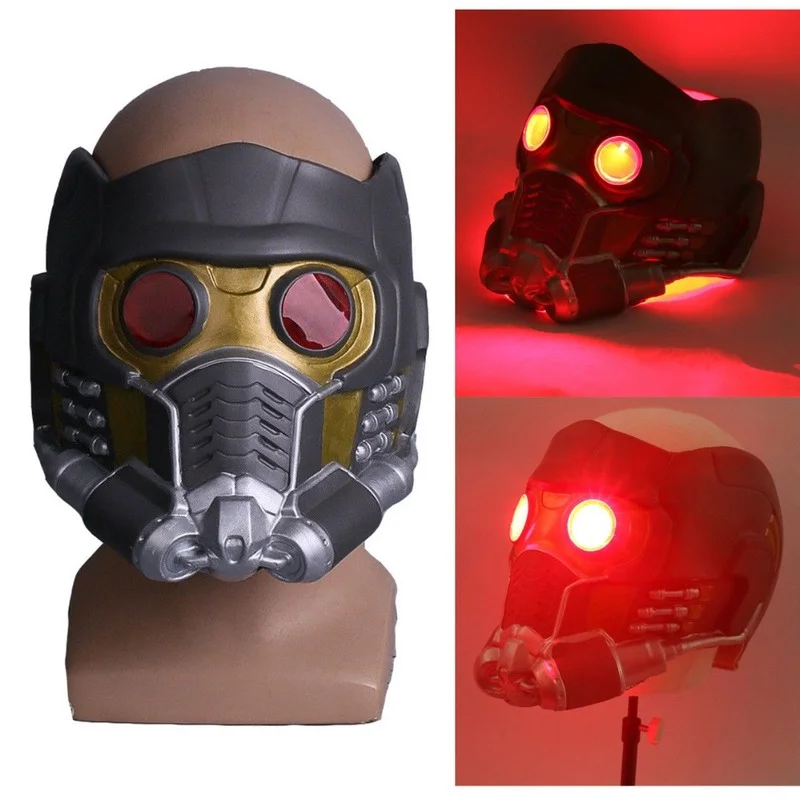 Cosplay Star Lord Led Helmet Latex Infinity War Quill Led Mask Superhero Props Festa Di Halloween