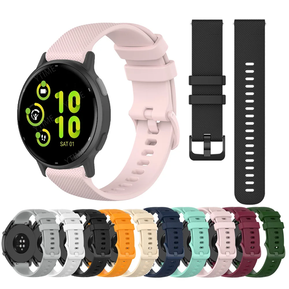 Per Garmin Vivoactive 3 5 Cinturino 20Mm Cinturino In Silicone Forerunner 645 245 158 55 Bracciale Per Garmin Venu/Sq/2 Plus/Sq 2 Cinturini
