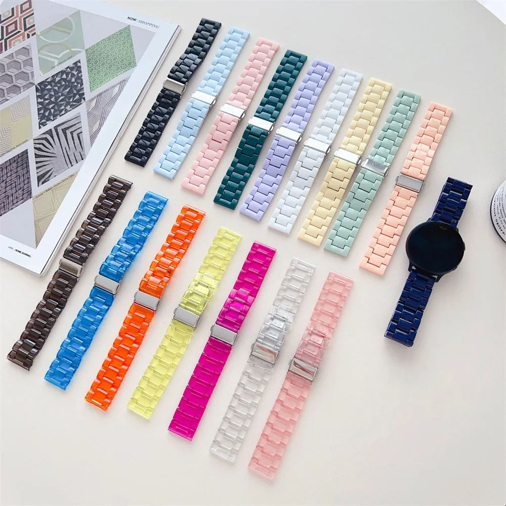 Cinturino Trasparente Per Samsung Galaxy Watch 4/Classic/3/5/Pro/Active 2 Glacier 20Mm/22Mm Bracciale A Maglie Huawei Gt Muslimate