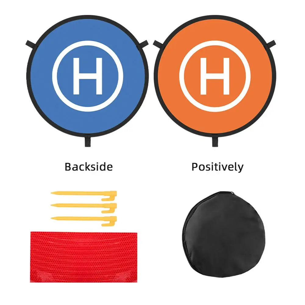 15.7 Pollici Impermeabile Drone Landing Pad Double-Sided Helipad Drone Mini Spark Pad Con Custodia Striscia Riflettente
