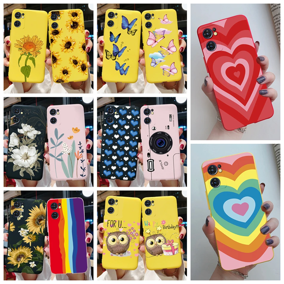 Per Oppo Find X5 Lite Case 2022 Beautiful Sunflower Butterfly Soft Cover Fundas Per Oppo Find X5 X 5 Lite Cph2371 Custodie