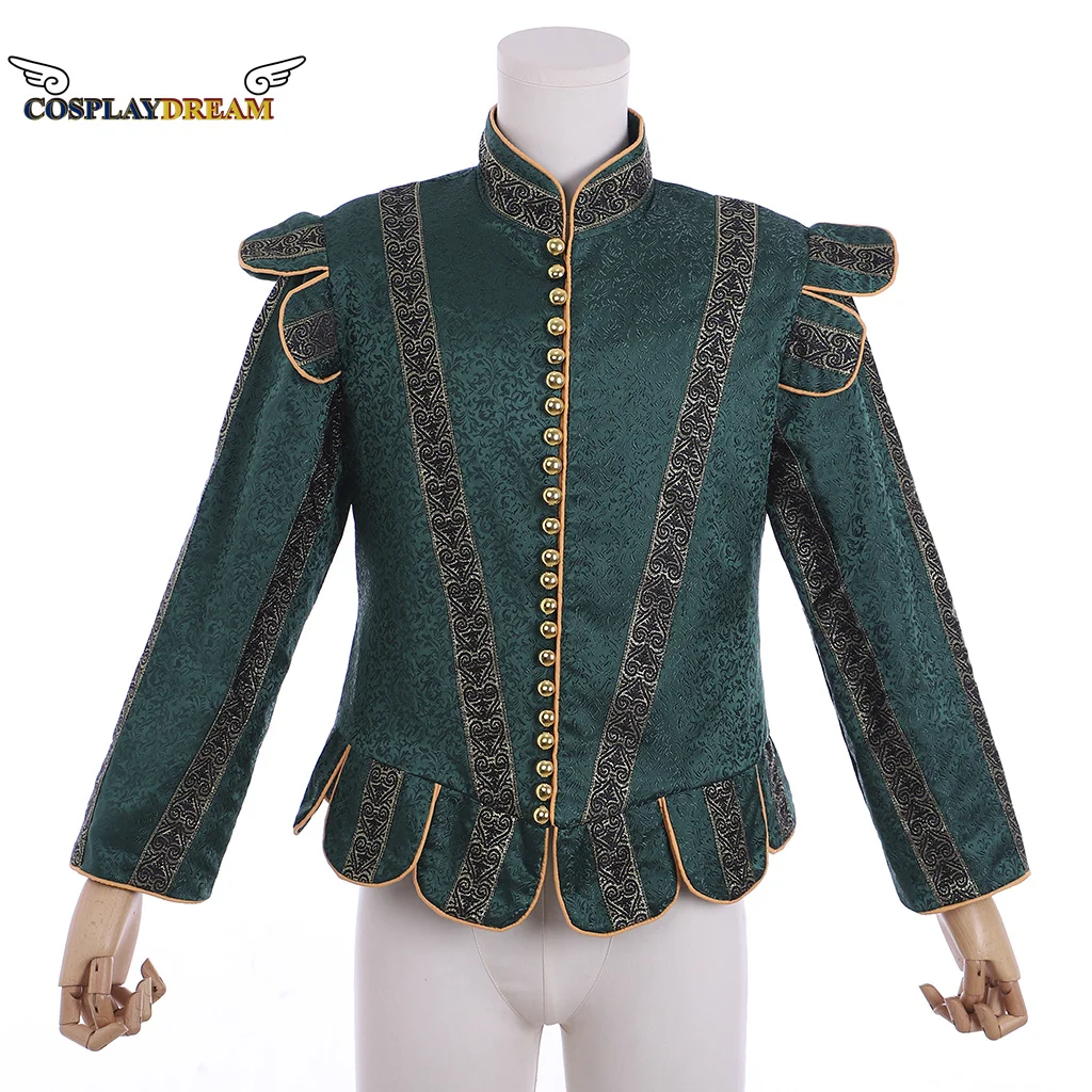(Disponibile) Tudors Men Style Outfit Henry Tudor Jerkin Doublet Renaissance Nobleman Doublet Costume Cosplay