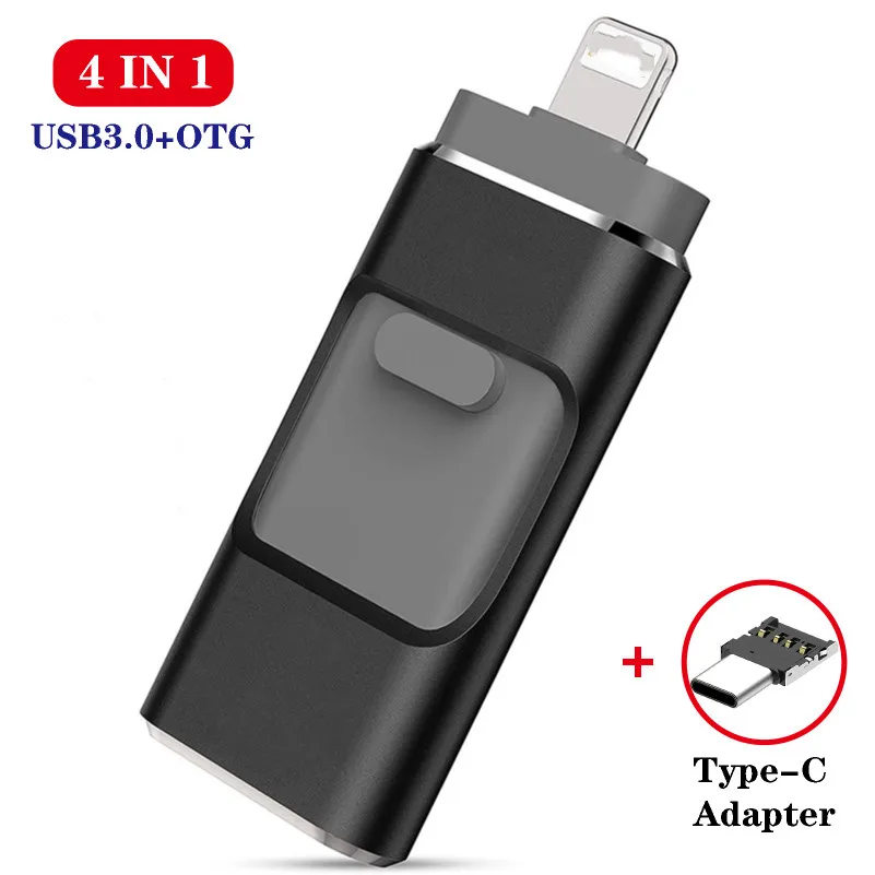Chiavetta Usb Per Iphone 256Gb 128Gb Otg Pen Drive In Metallo Usb 3.0 Flash Disk Per Iphone 14 13 12 11 Pro/Xr/Xs Max Tipo C