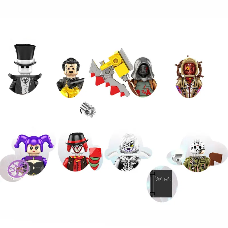Halloween Capodanno Film Horror Building Blocks Death Leatherface Butcher Mini Action Toy Figures