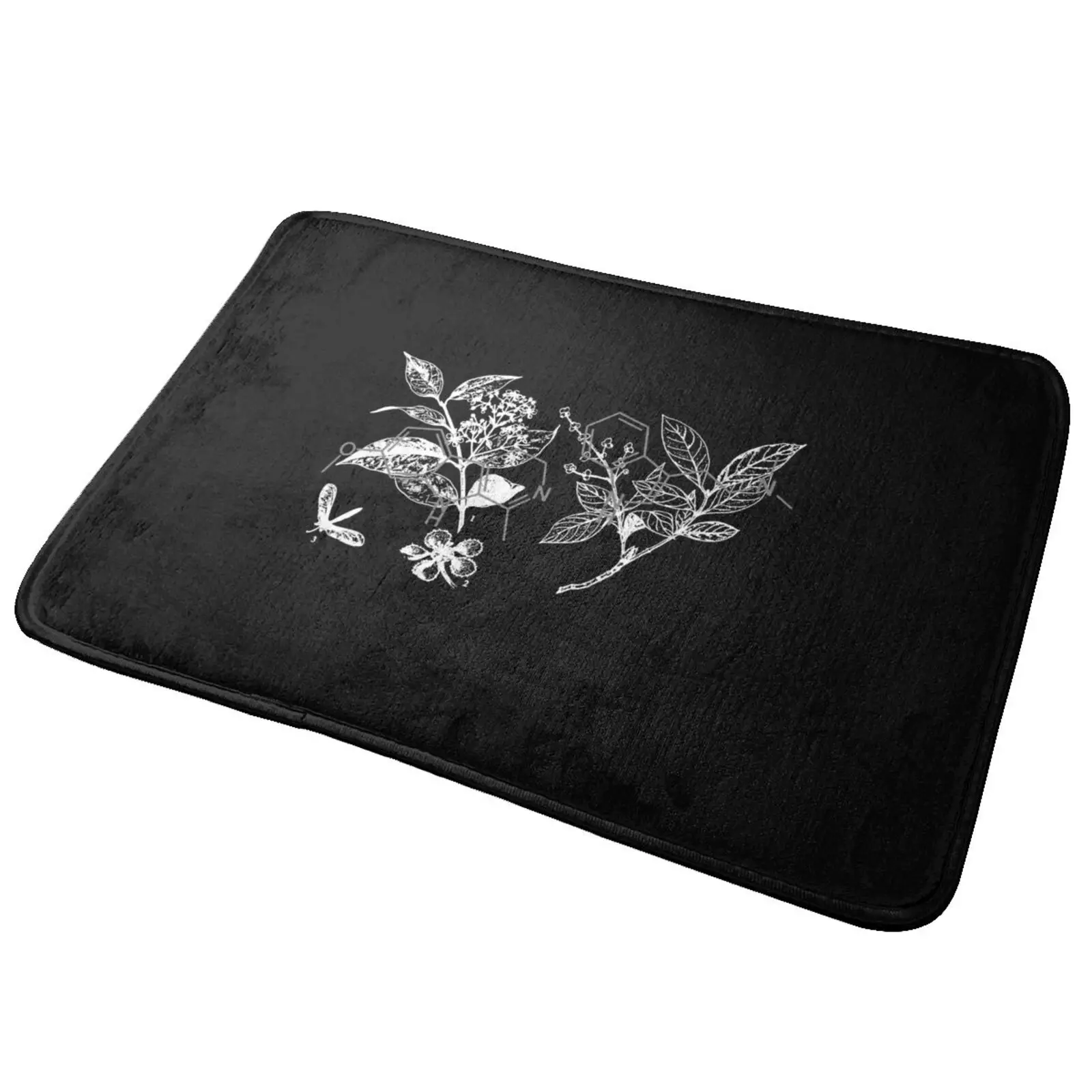 Ayahuasca Shamanismo Dmt Molecola Botanical Illustration Mat Tappeto Tappeto Shaggy Velvet Rug Tappetino D'Ingresso