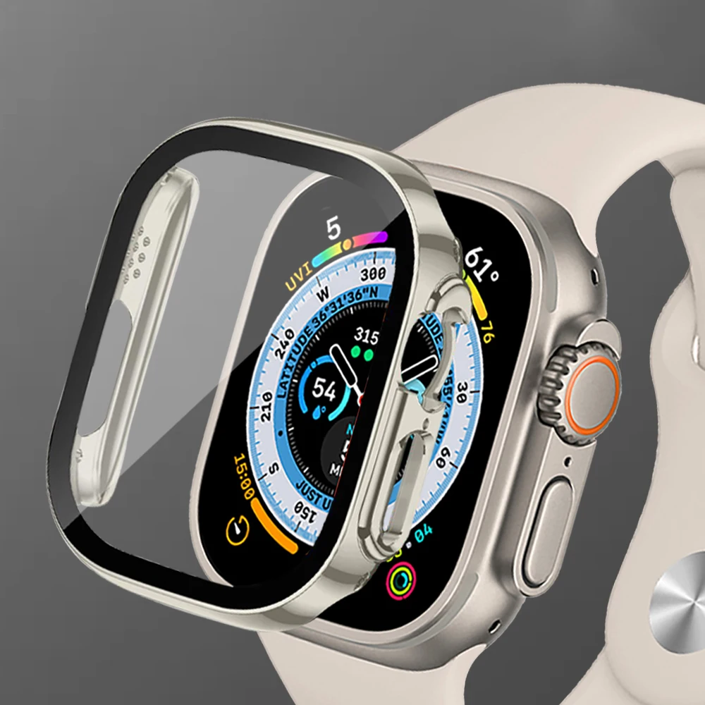 Cover Impermeabile Per Apple Watch Case Ultra 2 49Mm Screen Protector Cover Straight Edge Serie Iwatch Custodie Ultra/Ultra 2 49Mm