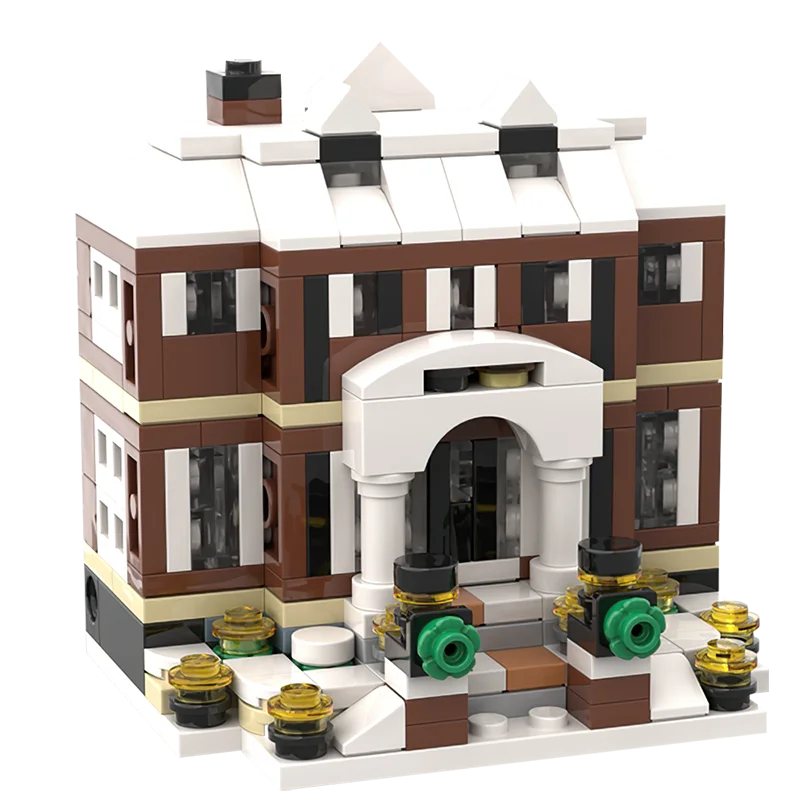 Gobricks Moc Village Family Apartment Villa Architecture Building Blocks Mini 21330 Home Alone House Model Bricks Toys Regalo Per Bambini