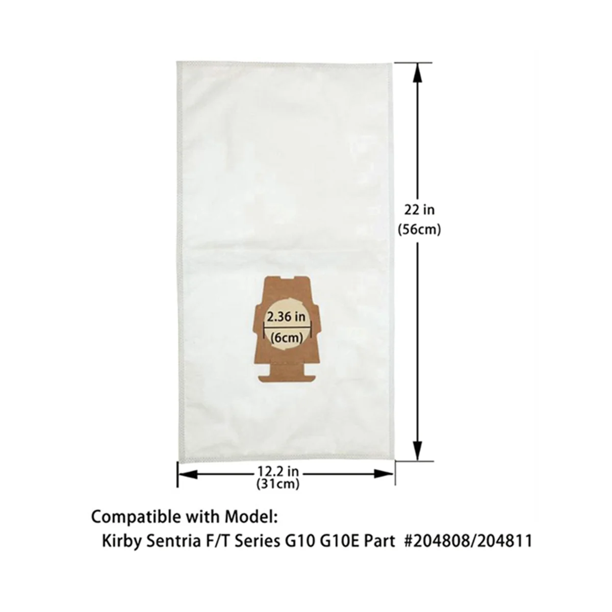 Sostituzione Sacchetti Sottovuoto Da 8 Pezzi Per Kirby 204811 204814, Sentia, Avalir, Modello Ultimate Serie G Con 1 Cintura