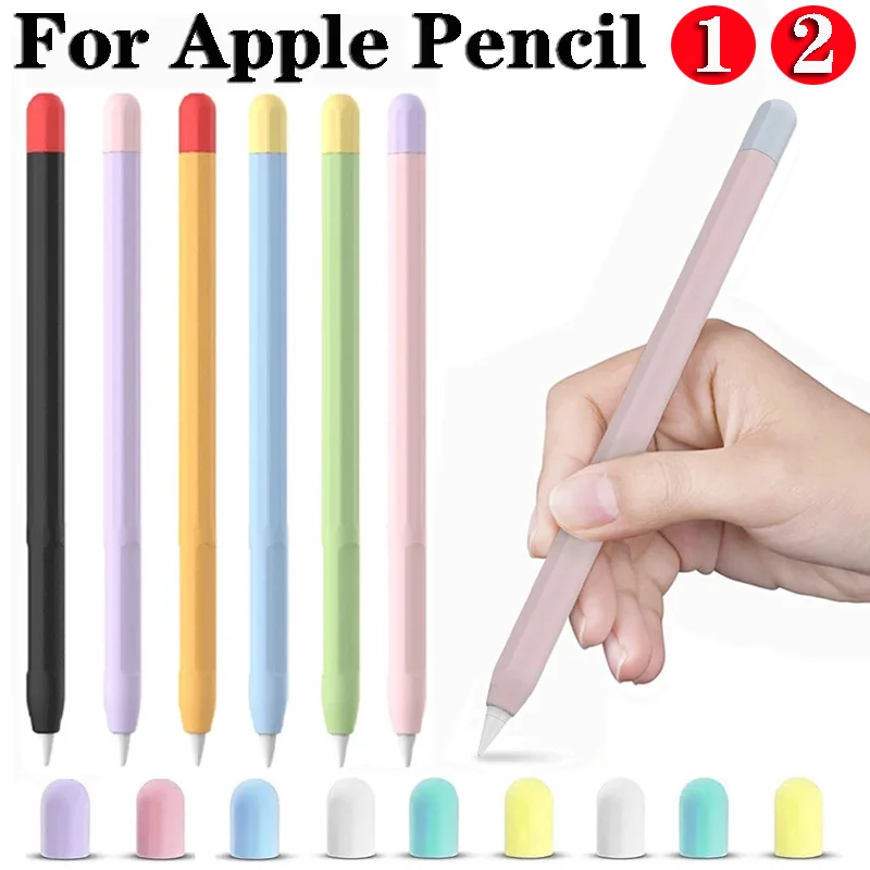 Per Apple Pencil 1 2 Custodia Custodia Protettiva In Silicone Custodia 1A 2A Generazione Ipad Pencil Skin Per Apple Pencil Touch Stylus Pen
