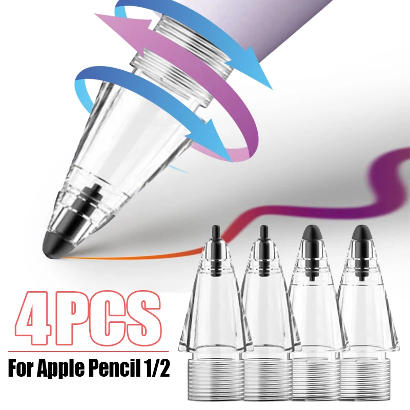 Punte Di Ricambio Trasparenti Per Apple Pencil 1 2 Gen Tips Drawing Stylus Pen Pennino Trasparente Per Apple Pencil 1A 2A Generazione
