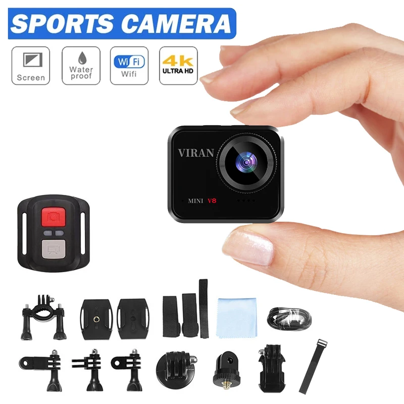 4K 30Fps Action Camera Ultra Hd Wifi Mini Camera Outdoor Impermeabile Bici Moto Casco Sport Camera Dash Cam Per Auto Bicicletta