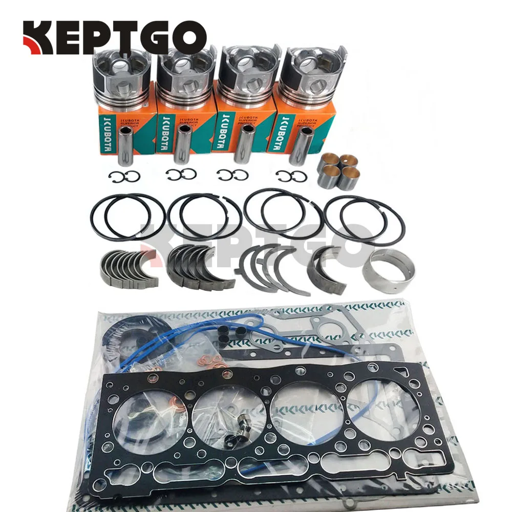 Revisione Rebuild Kit V1505 V1505-E V1505T Per Kubota B3200Hsd B3300S Trattore Kx71H Kx91-2 Bobcat