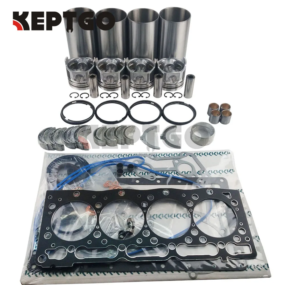 V1505 V1505-E V1505T Revisione Rebuild Kit Con Liner Per La Kubota B3200Hsd B3300S Trattore Kx71H Kx91-2 Bobcat