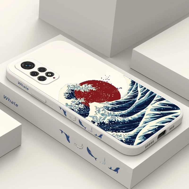 Custodia Per Telefono Red Sun Sea Waves Per Xiaomi Redmi Note 12 11 11S 10 10S 9S 9 Pro Plus Max 10C 12C 4G 5G Cover Morbida In Silicone Di Lusso