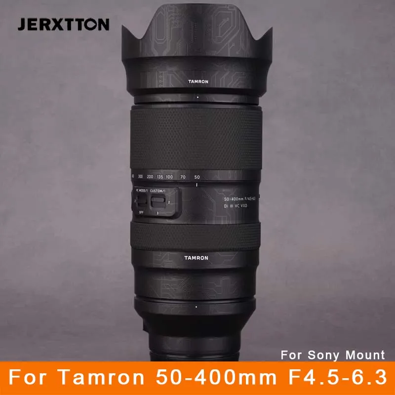 Tamron 50 400Mm 3M Vinyl Skin Lens Adesivo Protettivo Antigraffio Decalcomania Avvolgente Completa 50-400Mm F4.5-6.3 A067 Per Fotocamera Sony Mount