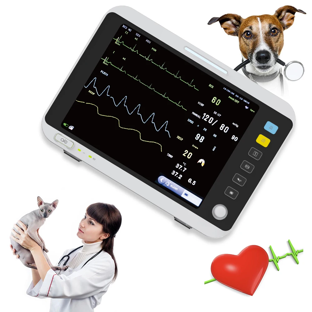 Olive Pet Monitor Multiparametro Portatil Veterinario Monitor Per Anestesia Multiparametrico Etco2 Monitor Veterinario Per Segni Vitali Con Co2