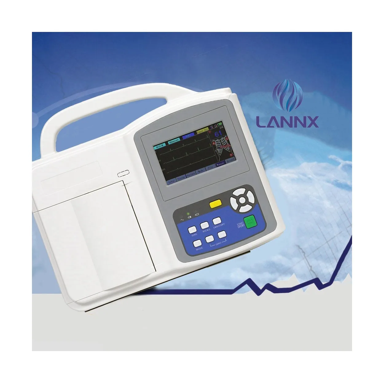 Offerta Calda Macchina Per Elettrocardiografia Ecg 24 Ore Con Pannello A Sfioramento Elettrocardiogramma Portatil Monitor Ecg Holter Wireless
