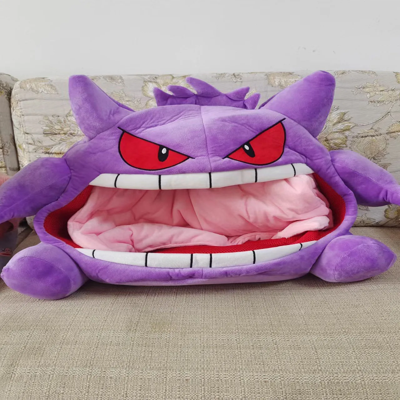 50Cm Anime Pokemon Kawaii Gengar Doll Nap Manga Periferiche Elf Tongue Sleep Pillow Multiuso Coperta Giocattoli Gift Room Decor