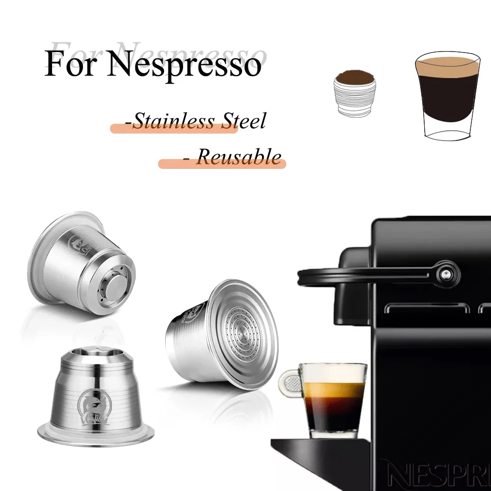 Acciaio Inossidabile Riutilizzabile Capsule Permanente Caffè Pod Holder Compatibile Per Nespresso Originale Linea