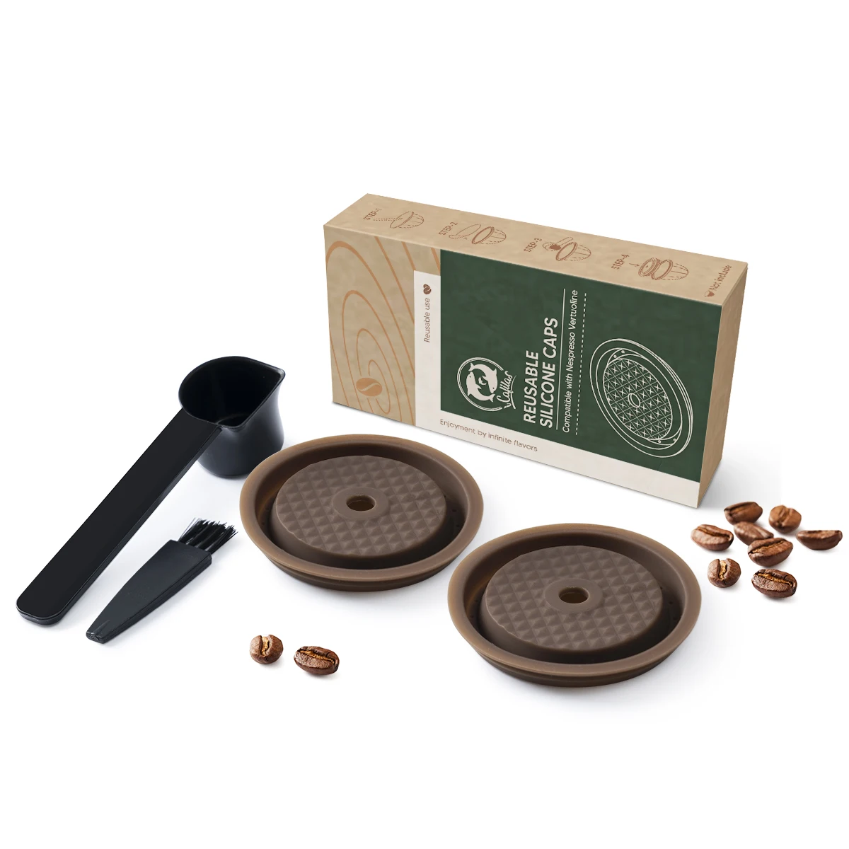 Recafimil Coperchio In Silicone Riutilizzabile Per Nespresso Vertuo Capsule Monouso Filtro Originale Per Tappi Di Caffè Per Vertuo Next Machine