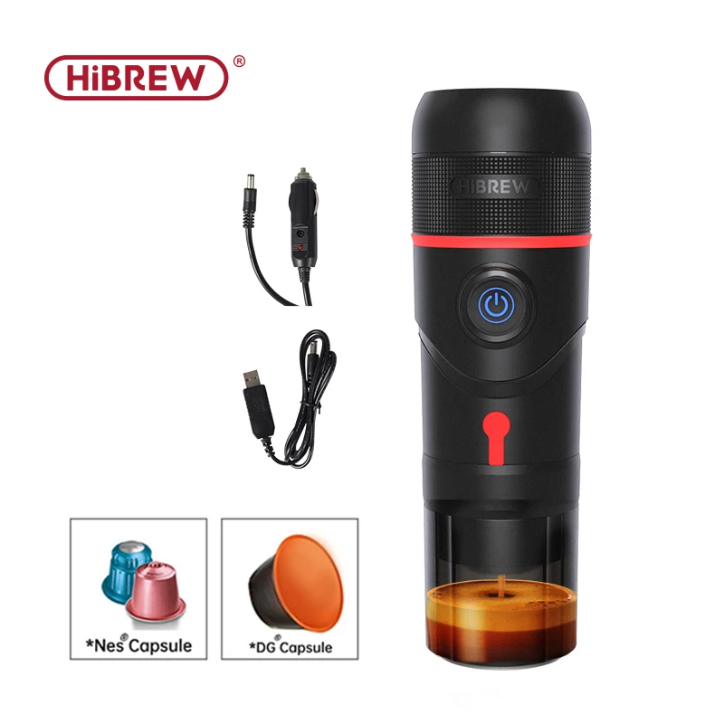 Macchina Da Caffè Portatile Hibrew Per Macchina Da Caffè Espresso Per Auto Adatta A Capsule Nespresso Dolce Pod Camping Travel
