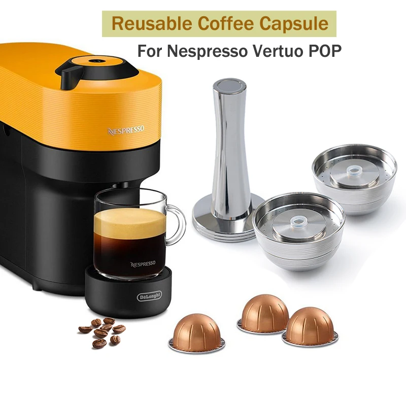Nespresso Vertuo Pop Capsula Di Caffè Riutilizzabile Vertuoline Filled In Acciaio Inox Capsula Filtro Pod Icafilas