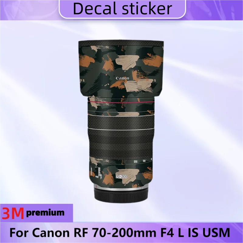 Per Canon Rf 70-200Mm F4 L Is Usm Lens Sticker Pellicola Protettiva Per Decalcomanie Per La Pelle Cappotto Protettivo Antigraffio Rf70-200 70-200 F/4