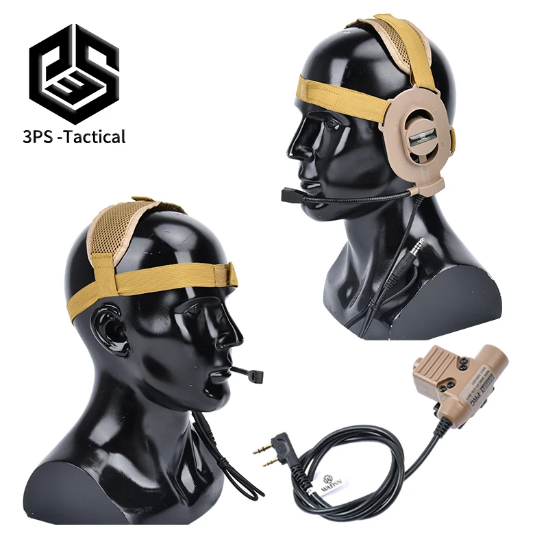 Tactical Bowman Iii Headset Cs Auricolare Comunicazione Auricolare U94 Ptt Per Kenwood Baofeng Uv-5R Bf-888S Radio Walkie Talkie