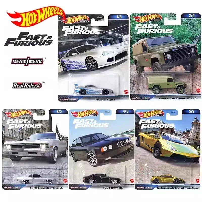 Original Hot Wheels Premium Car Fast & Furious Boys Toys For Kid 1/64 Diecast Vehicle Chevrolet Nova Bmw M5 Lamborghini Gallardo