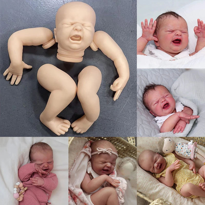 19 Pollici Bebe Reborn Doll Kit Neonato Cry Baby Maria Kit Di Parti Di Bambole Rinate Non Dipinte Con Corpo In Tessuto Fatto A Mano Reborn Supply