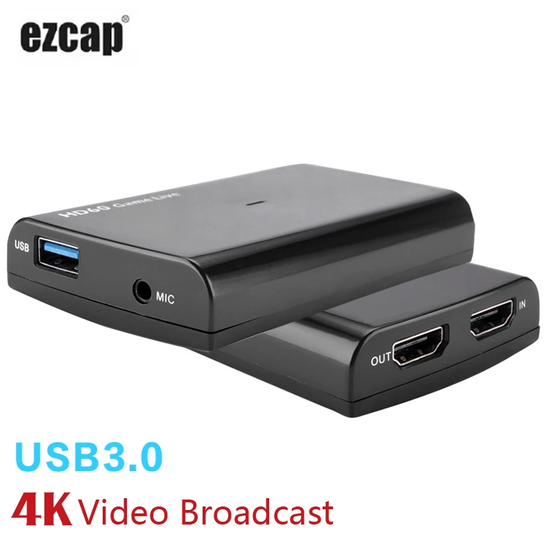 Hd 1080P 60Fps Hdmi Live Streaming Plate Usb 3.0 Scheda Di Acquisizione Video Per Xbox Ps4 Game Recorder Box Tv Loop Con Microfono In Loop