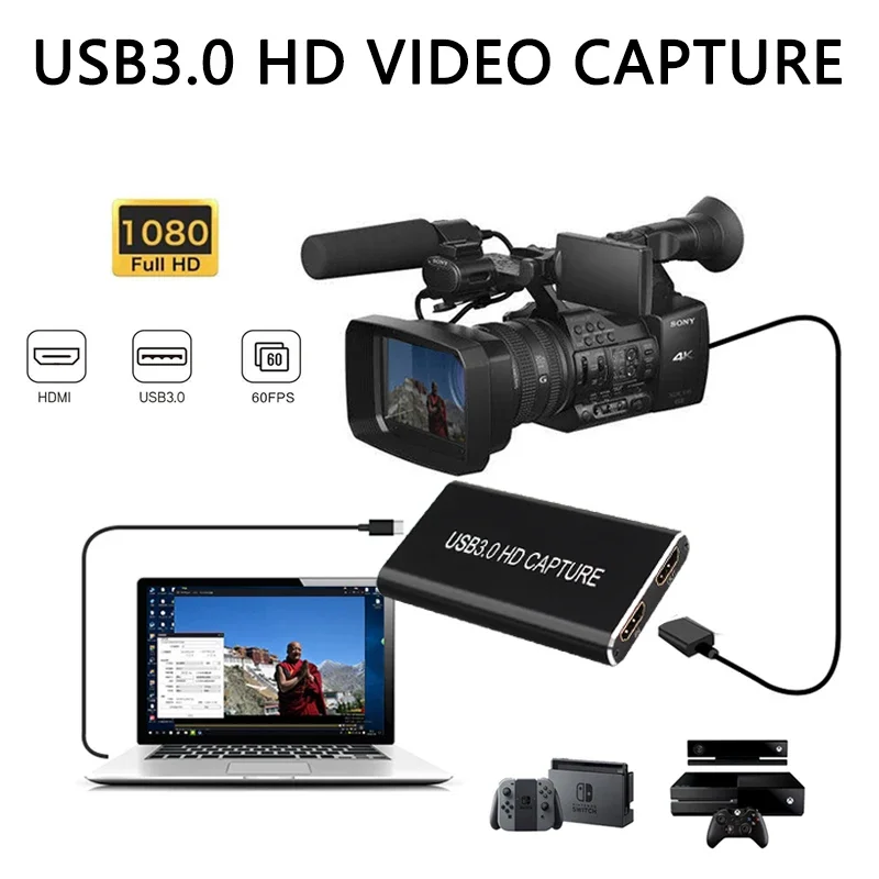 Hdmi A Usb 3.0 Video Cattura Dongle 1080P 60Fps Video Audio Grabber Gioco Cattura Registratore Per Xbox Ps4 Live Tv